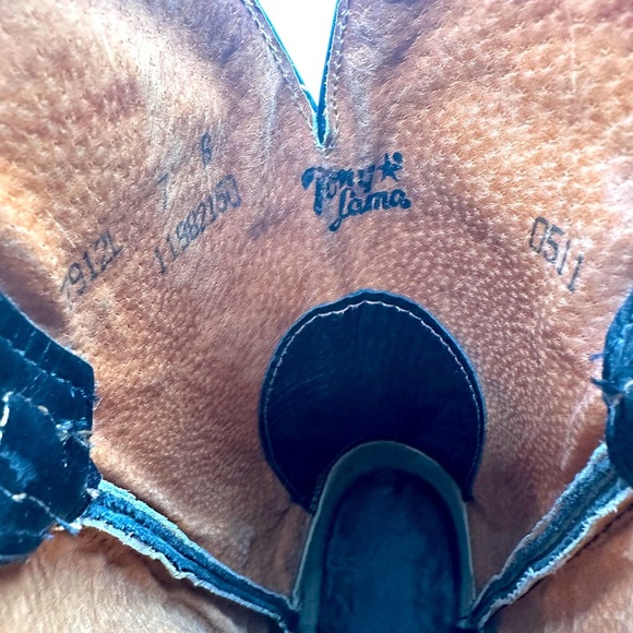 Tony Lama Black Stallion Leather Western Boots - Picture 7 of 11